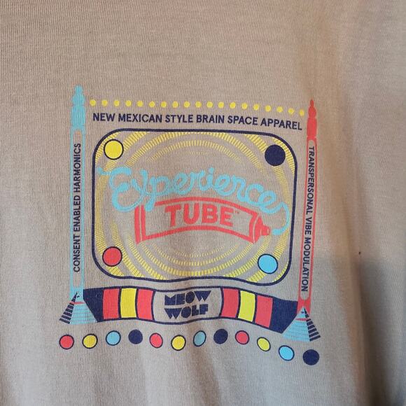 Meow Wolf Experience Tube Long Sleeve Tee Size XL Tan Unisex - Picture 4 of 9